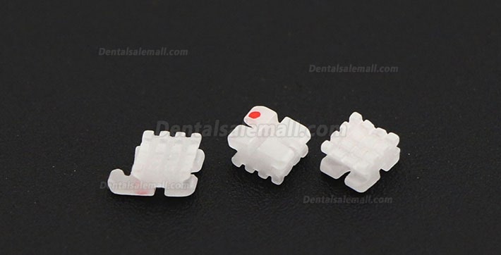 5Pack/20Pcs Dental Orthodontic Ceramic Bracket Braces MBT 022 3 Hooks